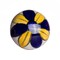 Homeroots Set of Eight Blue And Yellow Floral Ceramic Drawer Pull Knobs, 8PK 358120 - alternate 1