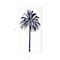 Homeroots Palm Tree Blue III White Framed Print Wall Art 526995 - alternate 4