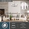 Vaxcel Glencoe 6-Light 28 in W Matte Black Chandelier, Clear Crackle Glass, Ceiling Pendant Fixture H0266R - alternate 6