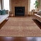 Homeroots 5' X 8' Copper And Ivory Geometric Washable Indoor Outdoor Area Rug 630496 - alternate 5