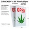 Signmission Cannabis Dispensary Open, 24 inch x 36 Inch Plastic Signs, Corrugated Plastic, 2PK CSB-2436-2PACK-Cannabis Dispensary Open - alternate 2
