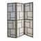 Homeroots 50" Gray and White Wood and Fabric Three Panel Screen Room Divider 342742 - alternate 1