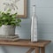 Homeroots 30" Antiqued Silver Floral Glass Bottle Table Vase 574272 - alternate 6
