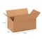 Zoro Select 14 in x 8 in x 6 in Shipping Box, Kraft, Corrugate, Single Wall, 32 ECT 55VG99 - alternate 2