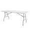 Regency Trestle 6 ft Folding Table, Fold-in-Half with Handle, Heavy-Duty Steel Frame, 72 x 29 in, White TBM7229WH - alternate 1