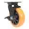 Vestil Polyurethane Swivel With Brake Caster 6 In. Diameter x 2 In. Width 836 lb Orange/Black CST-BN-6X2PUP-SWB - alternate 6