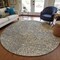 Homeroots 8' Ivory Gray And Black Round Abstract Washable Indoor Outdoor Area Rug 596820 - alternate 6