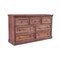Homeroots 64" Brown Distressed Solid and Reclaimed Wood Seven Drawer Double Dresser 554673 - alternate 8