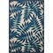Homeroots 5' X 8' Navy Blue And Ivory Palm Leaf Indoor Outdoor Area Rug 546665 - alternate 1