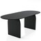 Homeroots 79" Black Solid Wood Sled Base Oval Dining Table 712215 - alternate 3