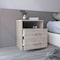 Homeroots 20" Gray Two Drawer Faux Wood Nightstand 543681 - alternate 5