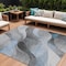 Homeroots 8' X 10' Sky Blue Gray And Silver Abstract Washable Indoor Outdoor Area Rug 616769 - alternate 1