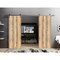Sartodoors Sliding Double Barn Doors with Hardware, Planum 0010 Oak, 13FT Rail Hangers Sturdy Set, Modern Soli PLANUM0010DB-S-DUB-60 - alternate 1
