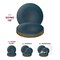Smarty Had A Party 7.5" Navy with Gold Rim Organic Round Disposable Plastic Appetizer/Salad Plates (120 Plates), 120PK 937NG-CASE - alternate 6