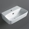 Whitehaus Collection Britannia Rectangular Wall Mount Basin with Single Hole Drill B-DE14 - alternate 3