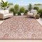 Jonathan Y Tela Bohemian Textured Weave Floral Red/Taupe 4 ft. x 6 ft. Indoor/Outdoor Area Rug SMB100A-4 - alternate 1