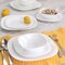 Gibson Ultra Piazza 18 Piece Soft Square Tempered Opal Glass Dinnerware Set in White 131711.18R - alternate 5