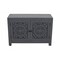 Homeroots 30in Gray Distressed Solid Wood Textured Door Accent Cabinet With Two Doors 557029 - alternate 1