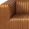 Homeroots 39" Gold Leather Sofa With Silver Metallic Legs 380388 - alternate 7
