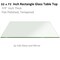 Fab Glass And Mirror 32in. x 72in. Clear Rectangle Glass Table Top 3/8in. Thick Flat Polish Tempered Touch Corner T-32x72REC10THFLTE - alternate 1