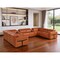 Homeroots Camel Italian Leather Power Reclining U Shaped Ten Piece Corner Sectional With Console 634692 - alternate 12