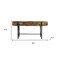Homeroots 55" Natural and Charcoal Reclaimed Wood and Metal Oval Trestle Console Table 716258 - alternate 6