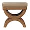 Homeroots 22in Beige and Brown Linen and Solid Wood Upholstered Bench 723436 - alternate 6
