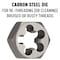 Drill America 1-1/2"-12 UNF Carbon Steel Hex Rethreading Die DWTHX11212 - alternate 5