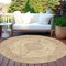 Homeroots 8' Ivory And Beige Round Medallion Washable Indoor Outdoor Area Rug 616468 - alternate 6