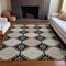 Homeroots 8' X 10' Black And Silver Floral Washable Indoor Outdoor Area Rug 610742 - alternate 8