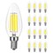 Luxrite 8W LED Candelabra Bulb, 75W Equivalent, E12 Base, 1000 Lumens, 4000K Cool White, Dimmable, 16PK LR21713 - alternate 1