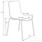 Leisuremod Astor Water Ripple Design Dining Chair, Transparent Orange, 2PK AC20OR2 - alternate 5