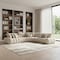 Homeroots 124in Taupe Cotton Blend Sofa Chaise 719401 - alternate 6