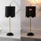 Jonathan Y Celerie 27.5" Coastal Bohemian Rattan/Iron Scalloped Buffet LED Table Lamp w/Pull Chain, Black/B, 2PK JYL1138C-SET2 - alternate 8