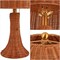 Jonathan Y Joanie 22" Bohemian Rustic Woven Rattan LED Table Lamp with Pull Chain, Dark Brown/Brass Gold JYL4011C - alternate 5