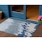 Homeroots 3' X 5' Sky Blue And Denim Blue Abstract Washable Indoor Outdoor Area Rug 613656 - alternate 1