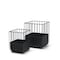 Homeroots Set of Two Black Metal Wire Cage Square Pot Planters, 2PK 608711 - alternate 1