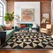 World Rug Gallery Geometric Diamond Washable Non Slip Area Rug 5 ft x 7 ft Natural WR74NATURAL5X7 - alternate 7