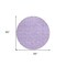 Homeroots 8' Lilac And Ivory Round Floral Washable Indoor Outdoor Area Rug 581872 - alternate 5
