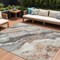 Homeroots 9' X 12' Silver And Copper Abstract Washable Indoor Outdoor Area Rug 618434 - alternate 1