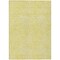 Homeroots 9' X 12' Yellow And Ivory Abstract Washable Indoor Outdoor Area Rug 599776 - alternate 4