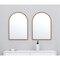 Homeroots Set of Two Walnut Arch Wood Framed Bathroom Vanity Mirror 565028 - alternate 1