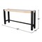 Whitewood Industries Rectangular Fixed Top Tables, 72 in W, 36 in L, 16 in H, Parawood, Unfinished/Black K-1672-36-S142-4 - alternate 5