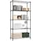 Factory 2U Wire Shelving Unit, 14inD x 35inW x 69inH, 5 Shelves, Medium Duty 250 lbs Per Shelf, Black 803975 - alternate 1