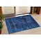 Homeroots 3' X 5' Blue And Charcoal Floral Washable Indoor Outdoor Area Rug 631011 - alternate 1