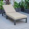 Leisuremod Chelsea Modern Outdoor Chaise Lounge Chair With Beige Cushions CLBL-77BG - alternate 9