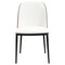 Leisuremod Tule Fabric Dining Side Chair with Powder-Coated Steel Frame, Walnut/White TCWN18W - alternate 7