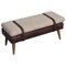 Homeroots 35in Brown Genuine Leather and Solid Wood Upholstered Storage Bench With Cabinet 717472 - alternate 7