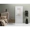 Sartodoors Solid French Door 18 x 80in, White Silk W/ Frosted Glass, Single Regular Panel Frame Trims Handle LUCIA8822ID-WS-18 - alternate 1