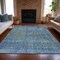 Homeroots 9' X 12' Blue And Ivory Abstract Washable Indoor Outdoor Area Rug 631093 - alternate 6